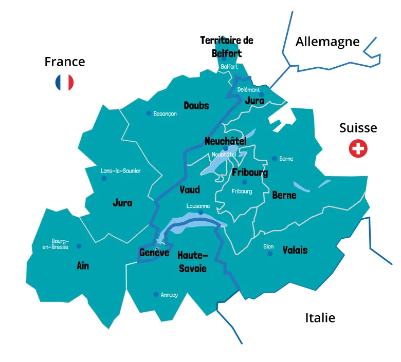 carte du territoire de coopération